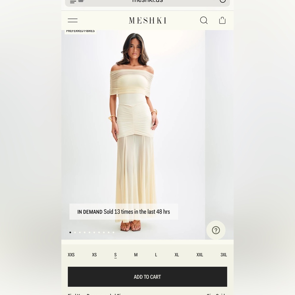 Elegant Cream Off-Shoulder Dress